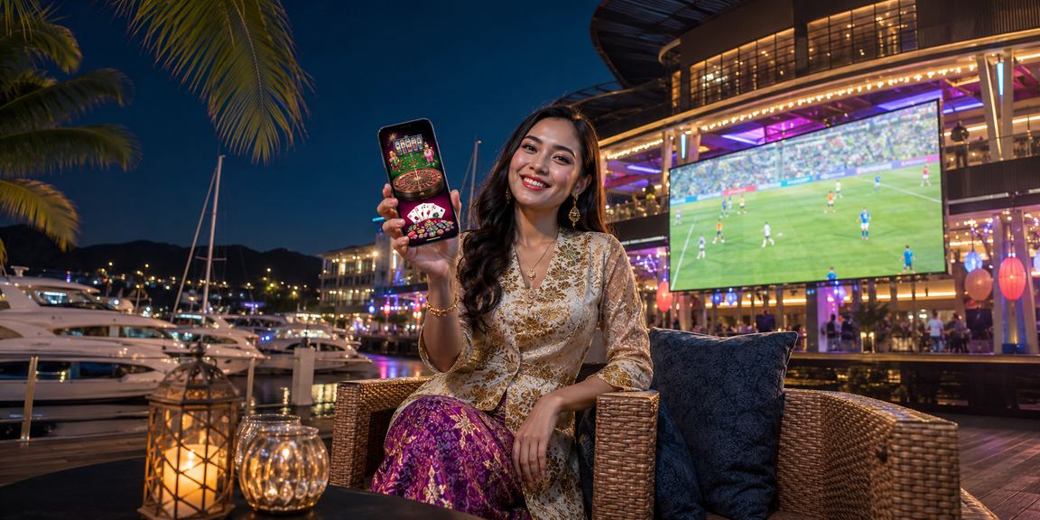 Pemain taruhan bola sepak menggunakan telefon mudah alih di platform 9701